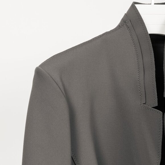 Marie Saint Pierre Grey Neoprene Open-Front Blazer - Picture 4 of 8